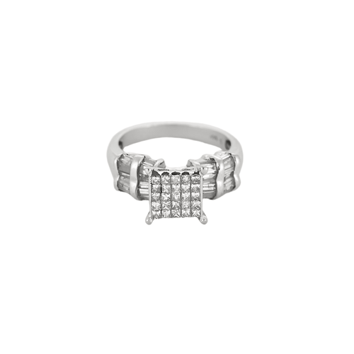 Bague en or blanc et diamant