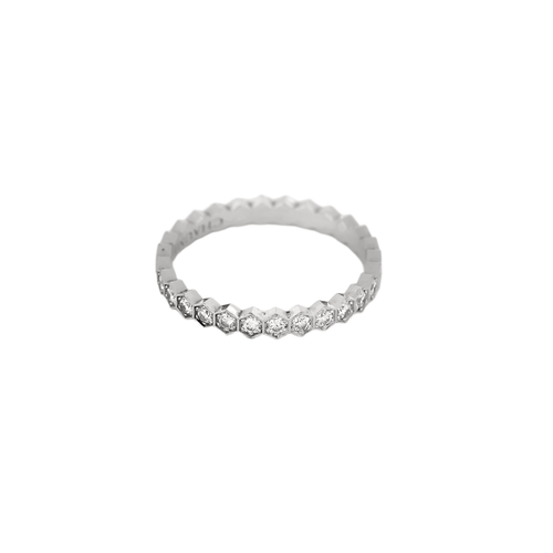 Bague 52 CHAUMET - Bague Bee - Alliance en or gris et diamants 58 Facettes DDV15764-4