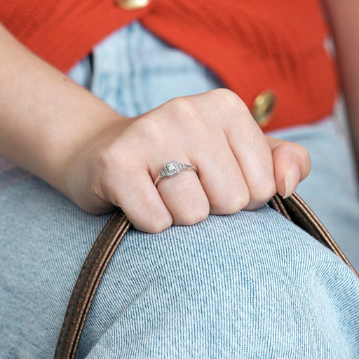 Bague 54.5 Mauboussin -Un Automne 1930 n°2 - Bague Solitaire en or blanc et diamants 58 Facettes DV16089-3