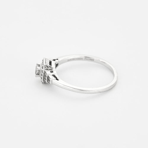 Bague 54.5 Mauboussin -Un Automne 1930 n°2 - Bague Solitaire en or blanc et diamants 58 Facettes DV16089-3