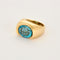 Bague 53 Bague en or jaune et topaze 58 Facettes DV16301-9-53-2