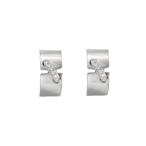 Boucles d'oreilles CHAUMET- Liens - Paire de boucles d'oreilles or gris et diamants 58 Facettes DV15727-2