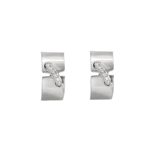 Boucles d'oreilles CHAUMET- Liens - Paire de boucles d'oreilles or gris et diamants 58 Facettes DV15727-2