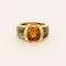 Bague 53 Bague en or jaune citrine , diamants et nacre 58 Facettes DV14317-2