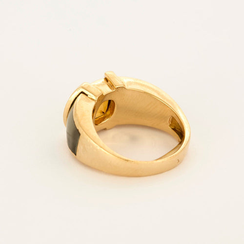 Bague 53 Bague en or jaune citrine , diamants et nacre 58 Facettes DV14317-2