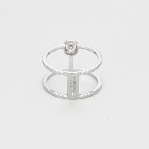 Bague 55 Bague Messika "Glam'Azone" or blanc, diamants. 58 Facettes DV3020-24