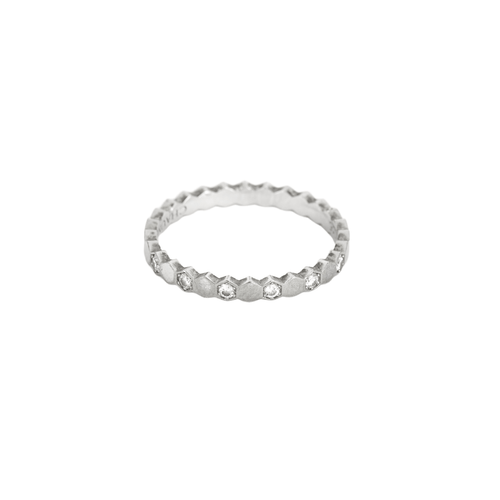 Bague 53 CHAUMET - Bee my Love - Alliance en or blanc et diamants 58 Facettes DV16456-1