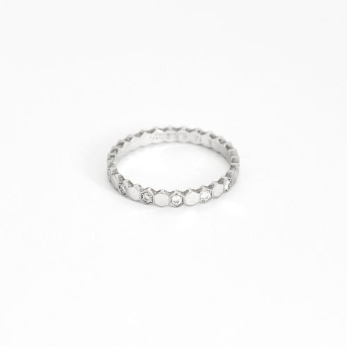 Bague 53 CHAUMET - Bee my Love - Alliance en or blanc et diamants 58 Facettes DV16456-1