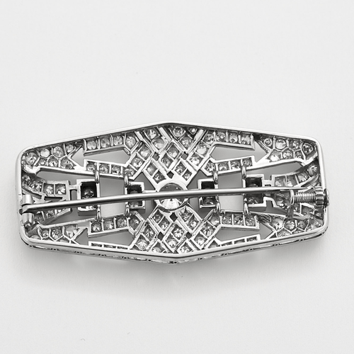 Broche Broche plaque en or gris et diamants 58 Facettes DV12721-3