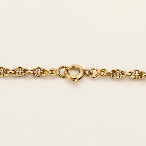 Collier Chaîne en or jaune et pendentif "Croix" en or jaune et grenats 58 Facettes DV16634-2