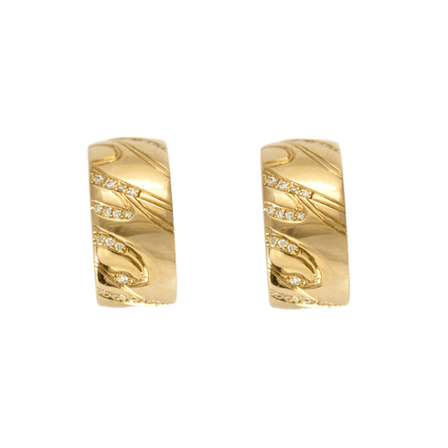 Boucles d'oreilles CHOPARD - Chopardissimo - Paire de boucles d'oreilles en or jaune et diamants 58 Facettes DV15843-6