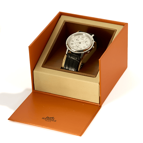 Montre HERMÈS - CLIPPER CHRONO - Montre en acier 58 Facettes DV16294-1