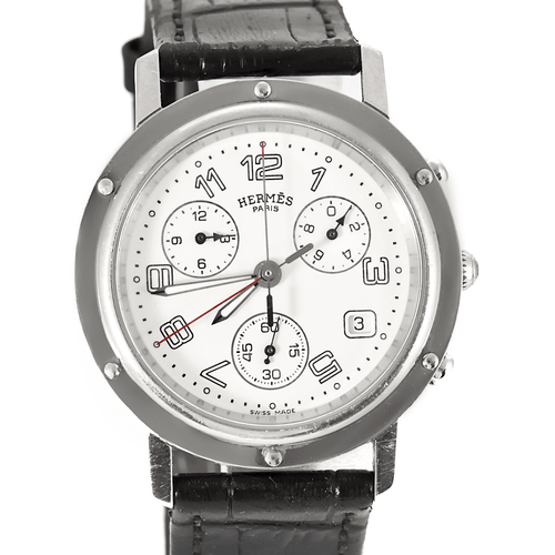 Montre HERMÈS - CLIPPER CHRONO - Montre en acier 58 Facettes DV16294-1