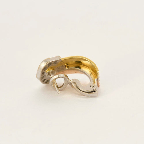 Boucles d'oreilles CARTIER - Double C - Paire de boucles d'oreilles trois ors et diamants 58 Facettes DV0541-8