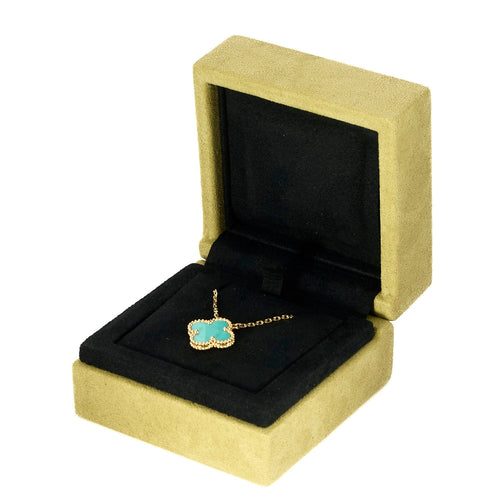 Pendentif VAN CLEEF & ARPELS -  Pendentif Vintage Alhambra en or jaune et turquoise 58 Facettes DV0830-20