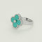 Bague 50 VAN CLEEF & ARPELS - Bague Vintage Alhambra or gris, turquoise et diamants 58 Facettes DV0830-22