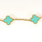 Collier VAN CLEEF & ARPELS - Sautoir Vintage Alhambra en or jaune et turquoise 58 Facettes DV0830-25