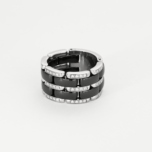Bague 55 Chanel Bague CHANEL - Bague Ultra Diamants et céramique noire 58 Facettes DV16820-1