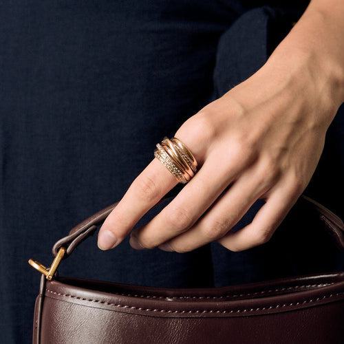 Bague 53 DE GRISOGONO - Allegra - Bague en or rose et diamants 58 Facettes DV16942-1