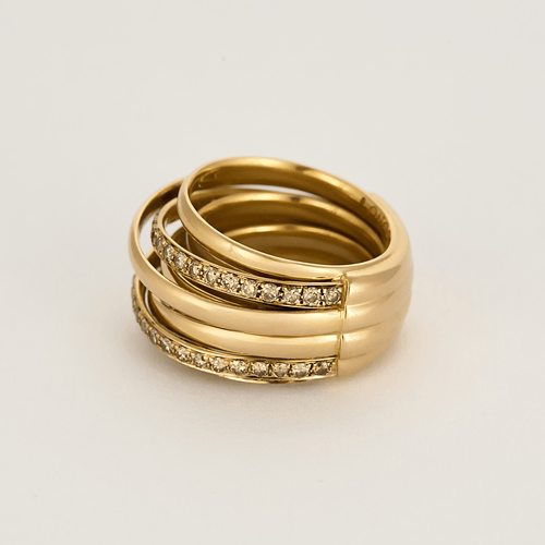 Bague 53 DE GRISOGONO - Allegra - Bague en or rose et diamants 58 Facettes DV16942-1