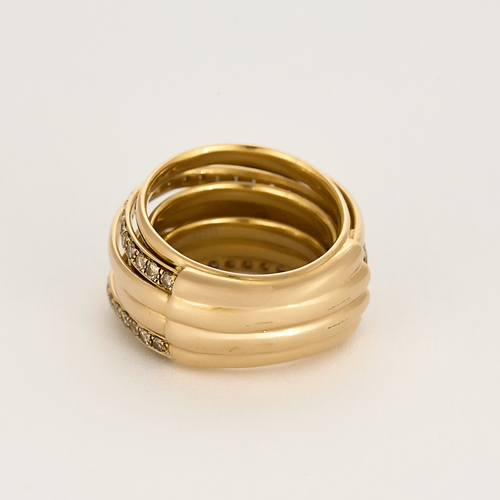 Bague 53 DE GRISOGONO - Allegra - Bague en or rose et diamants 58 Facettes DV16942-1