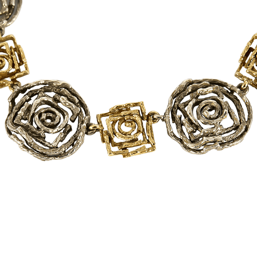 Boucles d'oreilles CHAUMET – Labyrinthe pour l'Arcade - Demi-parure à transformation en or jaune et or gris 58 Facettes DV17159-4