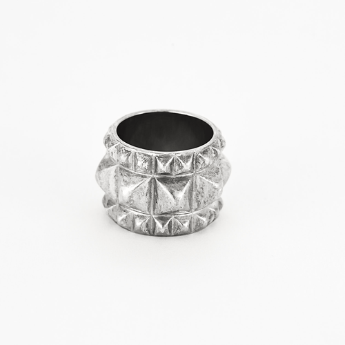 Bague 51 HERMES - Bague clouté en Argent 58 Facettes DV17381-1-51-3