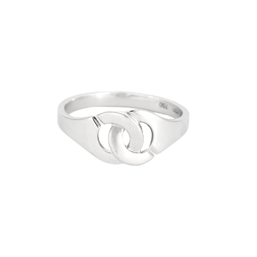 Bague 54 Dinh Van-  "Menottes" R8- Bague en or gris 58 Facettes DV16733-1