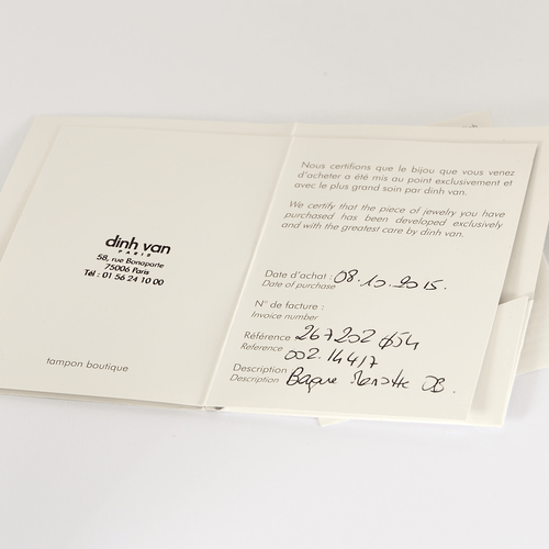 Dinh Van-  "Menottes" R8- Bague en or gris