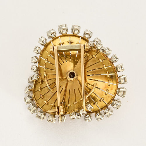 Broche Van Cleef & Arpels - Rare Broche Tourbillon en platine et or jaune, diamants. 58 Facettes DV17241-1