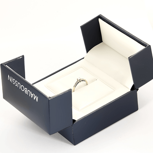 Bague 53.5 Mauboussin - Tu es le Sel de ma vie N°2 - Bague Solitaire en or gris et diamants 58 Facettes DV13082-3-535-3