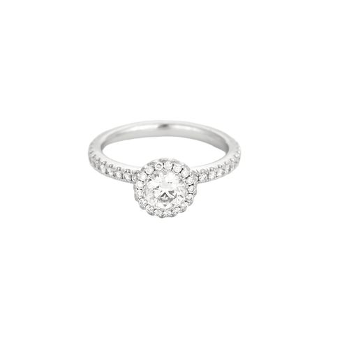 DE BEERS - AURA - Bague Solitaire en platine et diamants
