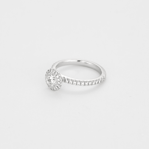49.5 DE BEERS - AURA - Bague Solitaire en platine et diamants 58 Facettes DV17389-2-495-2