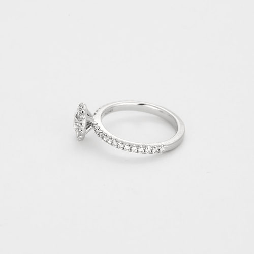 49.5 DE BEERS - AURA - Bague Solitaire en platine et diamants 58 Facettes DV17389-2-495-2