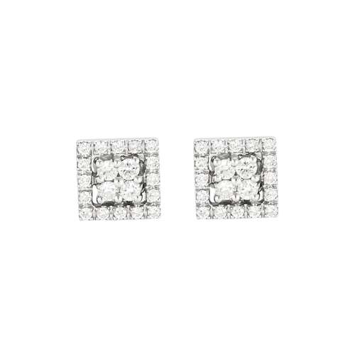 Boucles d’oreilles – Or blanc et diamants  58 Facettes DV17385-2