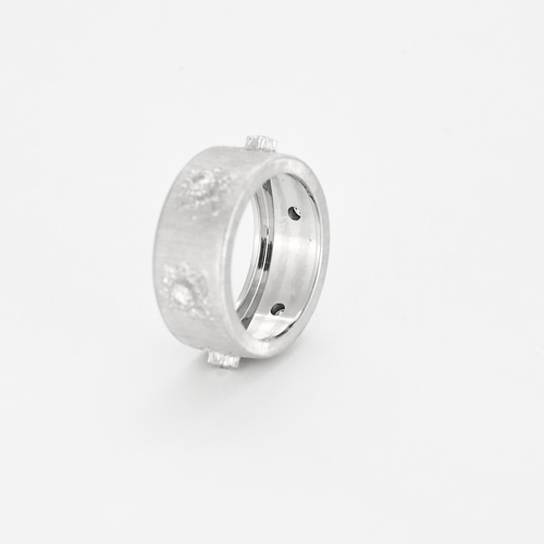 Bague 52 BUCCELLATI - Eternelle Macri Classica - Bague en or blanc et diamants 58 Facettes DV17385-6-52-2