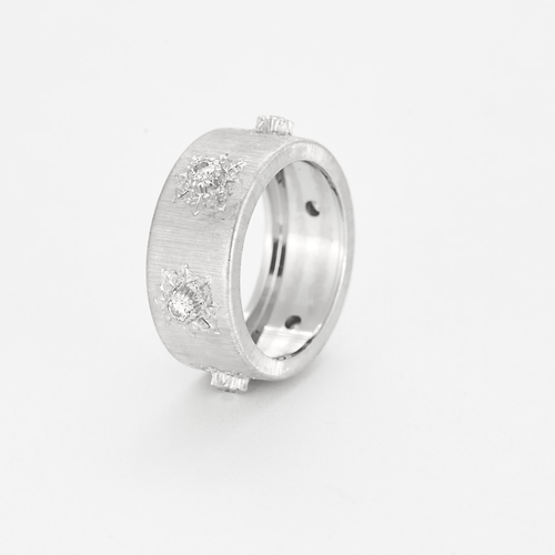 Bague 52 BUCCELLATI - Eternelle Macri Classica - Bague en or blanc et diamants 58 Facettes DV17385-6-52-2