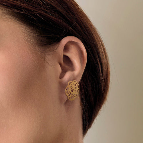 Boucles d'oreilles NIESSING - ROSEUM - Paire de boucles d'oreilles or jaune ajourée 58 Facettes DV17449-2