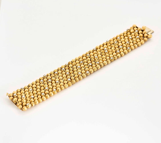 Bracelet VAN CLEEF & ARPELS - Georges lenfant - Rare Bracelet en platine et or jaune, diamants. 58 Facettes DV17241-2