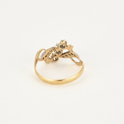 Bague 52 Bague en or jaune, or blanc et diamants 58 Facettes DV15331-2-52-1