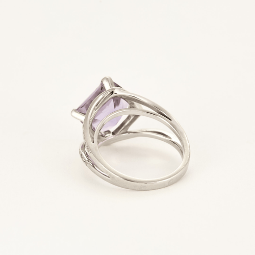 Bague 54,5 Mauboussin - Fou de toi - Bague en or blanc, améthyste et diamants 58 Facettes DV16970-1-545-6