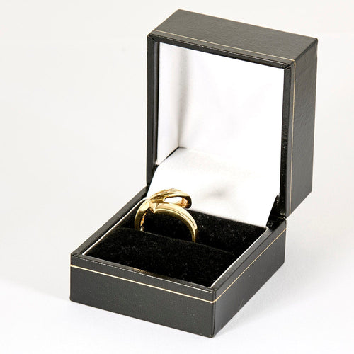 Bague 53 Bague moderniste en or jaune et diamants 58 Facettes DV17164-1