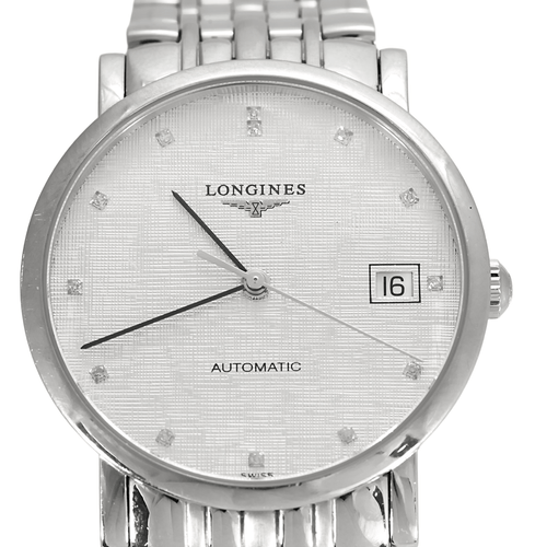 Montre LONGINES - Elegant Collection - Montre à boitier rond en acier à mouvement automatique.  58 Facettes DV14319-1
