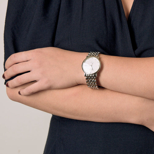 Montre LONGINES - Elegant Collection - Montre à boitier rond en acier à mouvement automatique.  58 Facettes DV14319-1