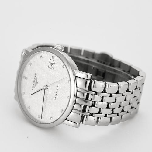 Montre LONGINES - Elegant Collection - Montre à boitier rond en acier à mouvement automatique.  58 Facettes DV14319-1