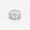 Bague 52 CHAUMET - Class one - Anneau en or gris et caoutchouc 58 Facettes DV13270-5-52-1