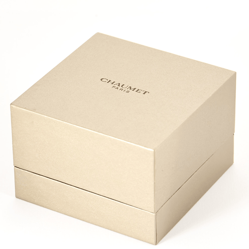 Bague 52 CHAUMET - Class one - Anneau en or gris et caoutchouc 58 Facettes DV13270-5-52-1