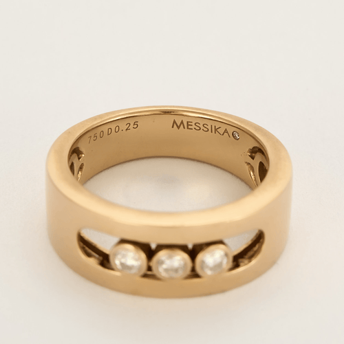 Bague 53.5 MESSIKA - Move - Bague en or rose et diamants 58 Facettes DV15694-4