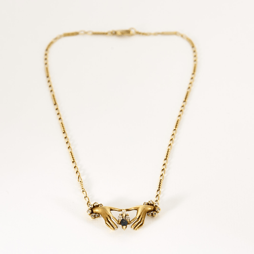 Collier CARRERA Y CARRERA - Collier or jaune, saphir et diamants 58 Facettes DV17924-1