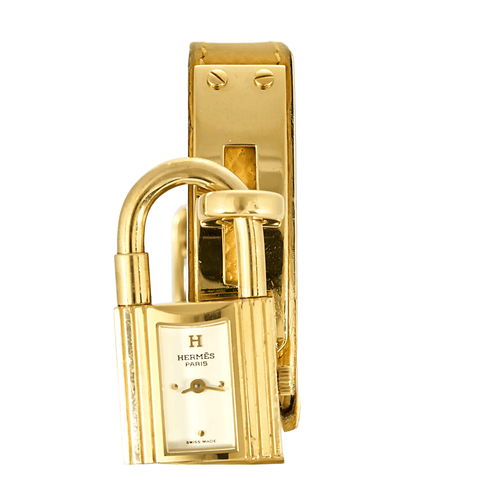 Montre HERMES - Kelly - Montre cadenas métal doré à mouvement quartz 58 Facettes DV17875-1